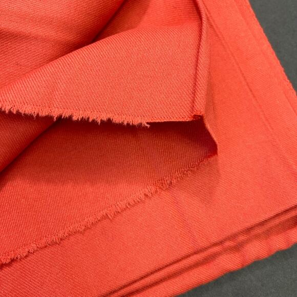 Brushed Rayon Tangerine Orange Fabric 46" W x 3 Yards Long - Picture 3 of 3